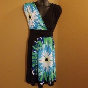 Black dress with flowers